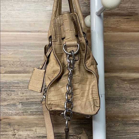 Michael Kors Crocodile Embossed Hamilton Bag P10 - Picture 5 of 9